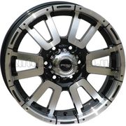 PDW 642 Krater 7,5x16 6x139,7 ET15 DIA110,1 (gloss black machined face)