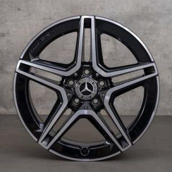 Mercedes OEM A2134016300 8x18 5x112 ET43 DIA66,6 (black polished)