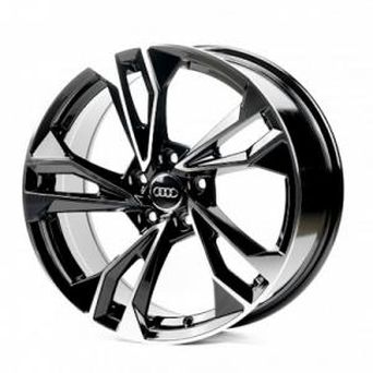 Replica Audi (A5493) 8x18 5x112 ET39 DIA66,6 (gloss black machined face)