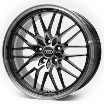 Replica Audi (FF-P03) 8,5x18 5x112 ET42 DIA66,6 (black dark machined face)