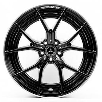 Replica Mercedes (MR800/1) 10x21 5x112 ET30 DIA66,6 (satin black lip polished)