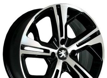 Replica Peugeot (PG5139) 6,5x15 4x108 ET18 DIA65,1 (black machined face)