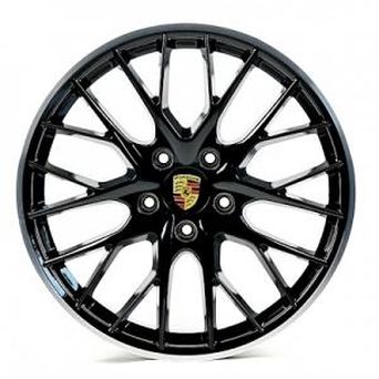 Replica Porsche (PR3083) 9,5x20 5x130 ET61 DIA71,6 (gloss black machined lip)