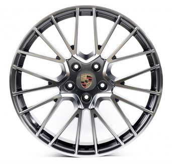 Replica Porsche (PR550) 9,5x21 5x130 ET46 DIA71,6 (grey machined face)