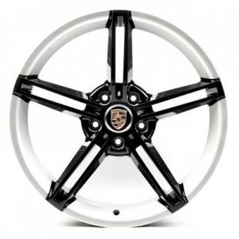 Replica Porsche (PR886) 11,5x21 5x130 ET66 DIA71,6 (black white flange)