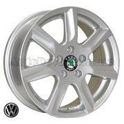 Replica Skoda (7314) 6x15 5x100 ET40 DIA57,1 (silver)
