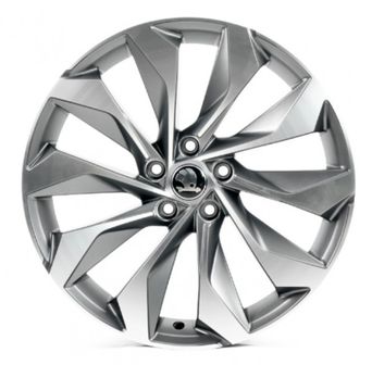Replica Skoda (SK1139) 8x19 5x112 ET38 DIA57,1 (satin grey machined face)