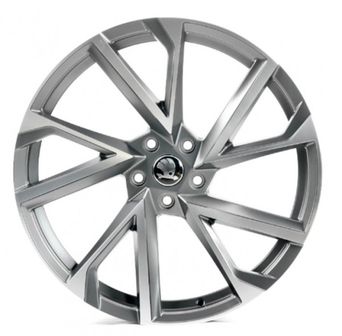 Replica Skoda (SK5635) 8,5x20 5x112 ET38 DIA57,1 (satin grey machined face)