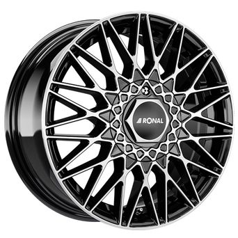Ronal LSX 7x16 5x112 ET50 DIA76,1 (jet black front diamond cut)