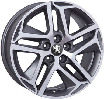 WSP Italy Peugeot (W855) Dubai 7,5x17 5x108 ET44 DIA65,1 (matt gun metal polished)